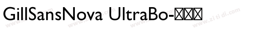 GillSansNova UltraBo字体转换